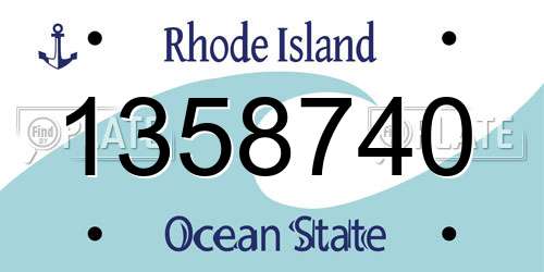 1358740 Rhode Island License Plate
