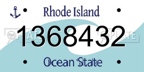 1368432 Rhode Island License Plate