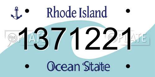 1371221 Rhode Island License Plate