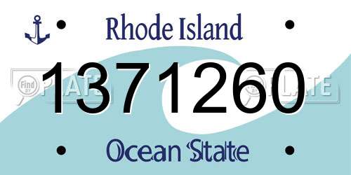 1371260 Rhode Island License Plate