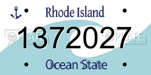 1372027 Rhode Island License Plate