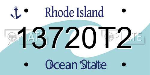 13720T2 Rhode Island License Plate
