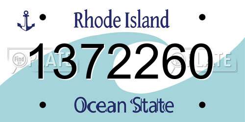1372260 Rhode Island License Plate
