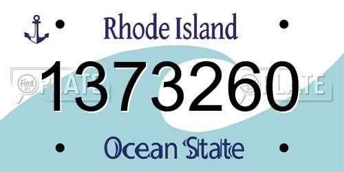 1373260 Rhode Island License Plate