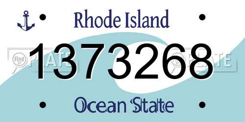 1373268 Rhode Island License Plate