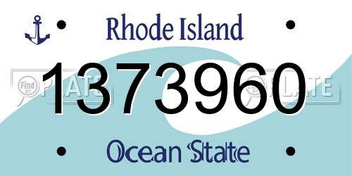 1373960 Rhode Island License Plate