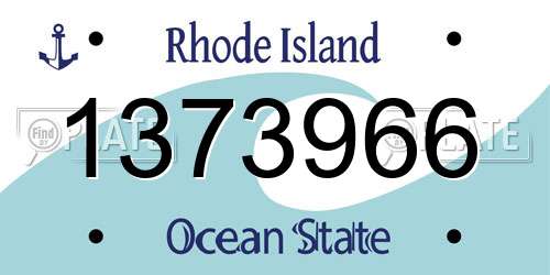 1373966 Rhode Island License Plate