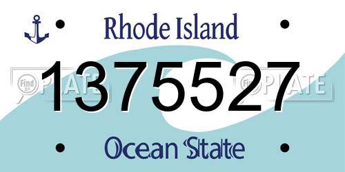 1375527 Rhode Island License Plate