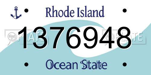 1376948 Rhode Island License Plate