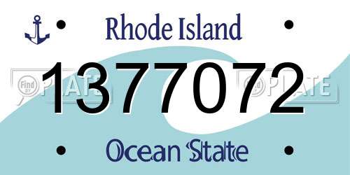 1377072 Rhode Island License Plate