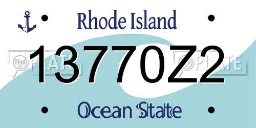 13770Z2 Rhode Island License Plate