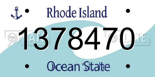 1378470 Rhode Island License Plate