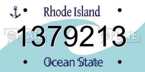 1379213 Rhode Island License Plate