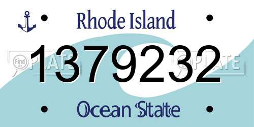 1379232 Rhode Island License Plate