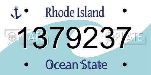 1379237 Rhode Island License Plate