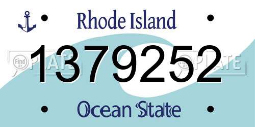 1379252 Rhode Island License Plate