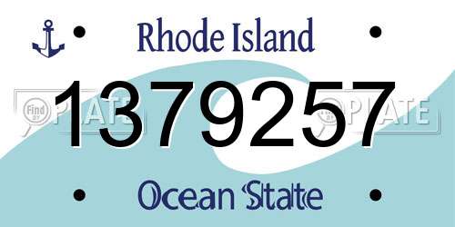 1379257 Rhode Island License Plate