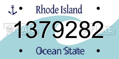 1379282 Rhode Island License Plate