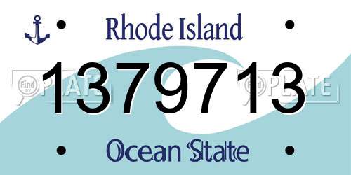 1379713 Rhode Island License Plate