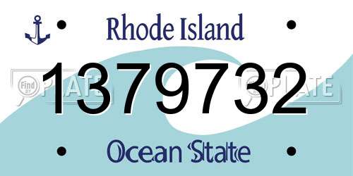 1379732 Rhode Island License Plate
