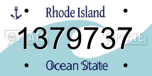 1379737 Rhode Island License Plate