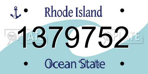 1379752 Rhode Island License Plate