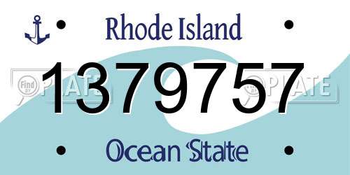 1379757 Rhode Island License Plate