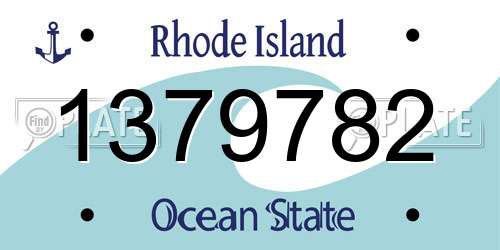 1379782 Rhode Island License Plate