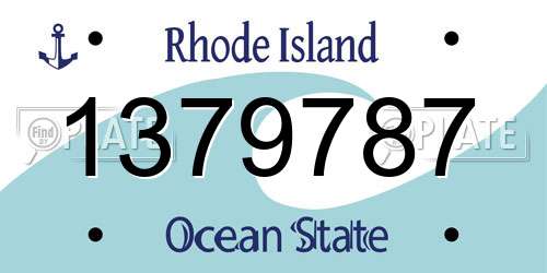 1379787 Rhode Island License Plate
