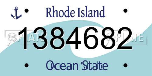 1384682 Rhode Island License Plate