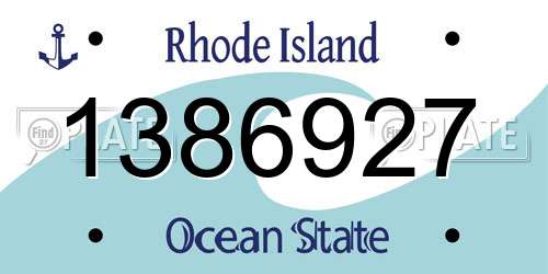 1386927 Rhode Island License Plate