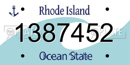 1387452 Rhode Island License Plate