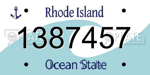 1387457 Rhode Island License Plate