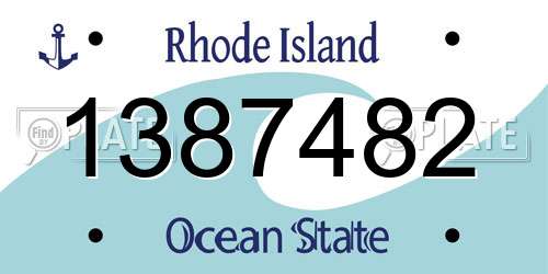 1387482 Rhode Island License Plate