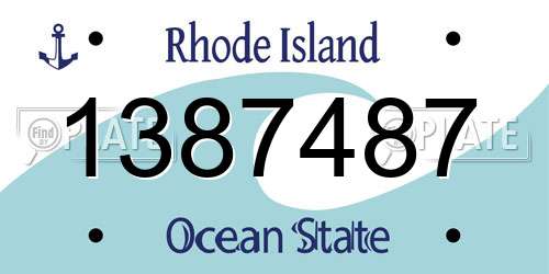 1387487 Rhode Island License Plate