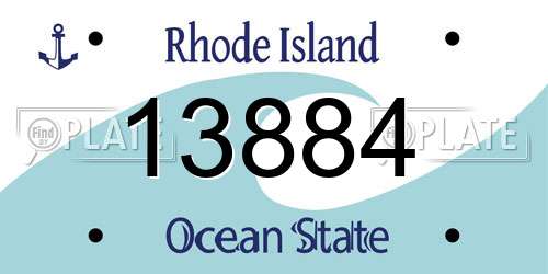 13884 Rhode Island License Plate