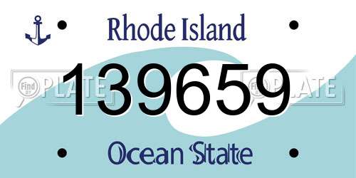139659 Rhode Island License Plate
