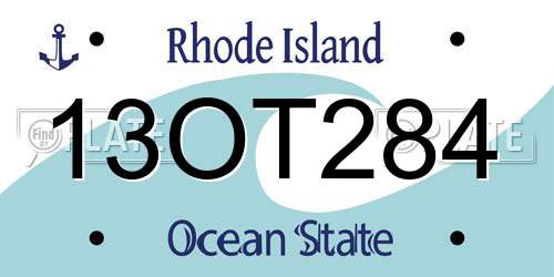 13OT284 Rhode Island License Plate