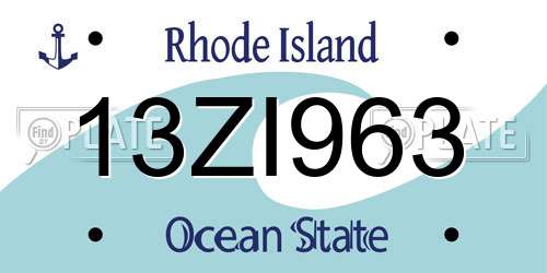 13ZI963 Rhode Island License Plate