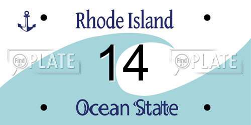 14 Rhode Island License Plate