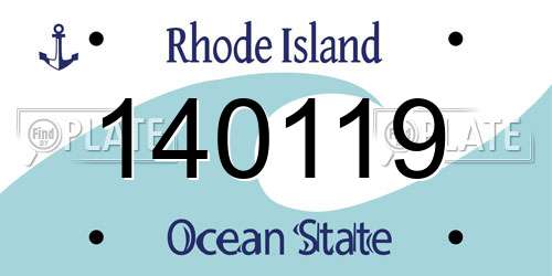 140119 Rhode Island License Plate