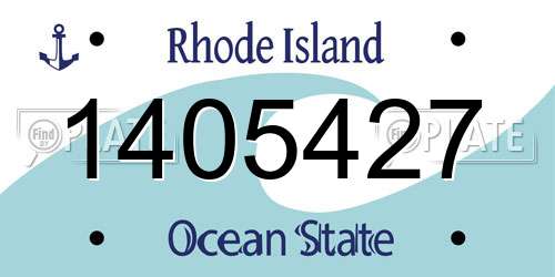 1405427 Rhode Island License Plate