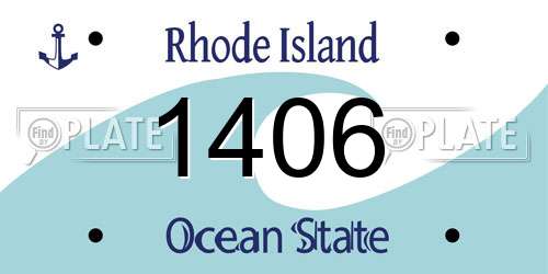 1406 Rhode Island License Plate