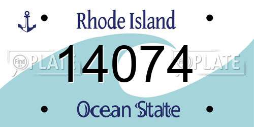 14074 Rhode Island License Plate