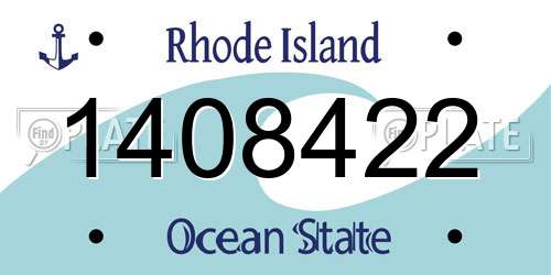 1408422 Rhode Island License Plate