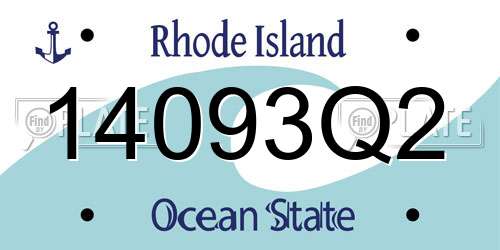 14093Q2 Rhode Island License Plate