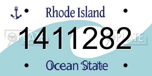 1411282 Rhode Island License Plate