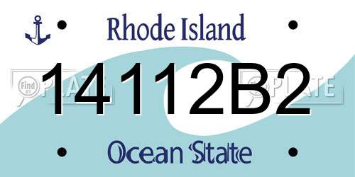14112B2 Rhode Island License Plate