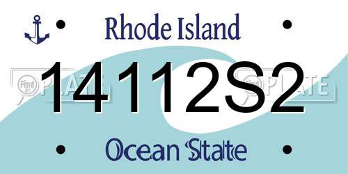 14112S2 Rhode Island License Plate