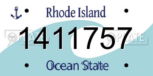 1411757 Rhode Island License Plate
